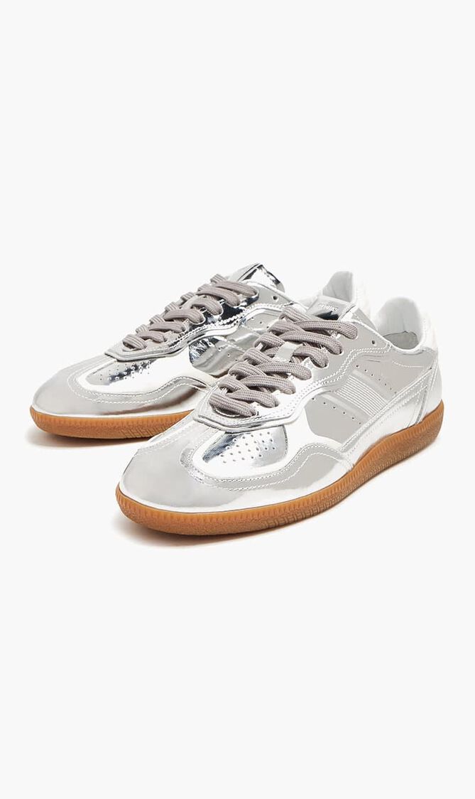 TB.490 RIFE SHIMMER SILVER CREAM LEATHER SNEAKERS