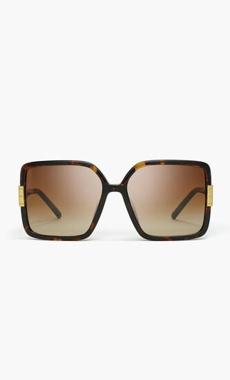 SQUARE BLACK FRAME WITH DARK GREY LENS 57