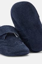 SUEDE LEATHER SINGLE STRAP VELCRO BROGUES