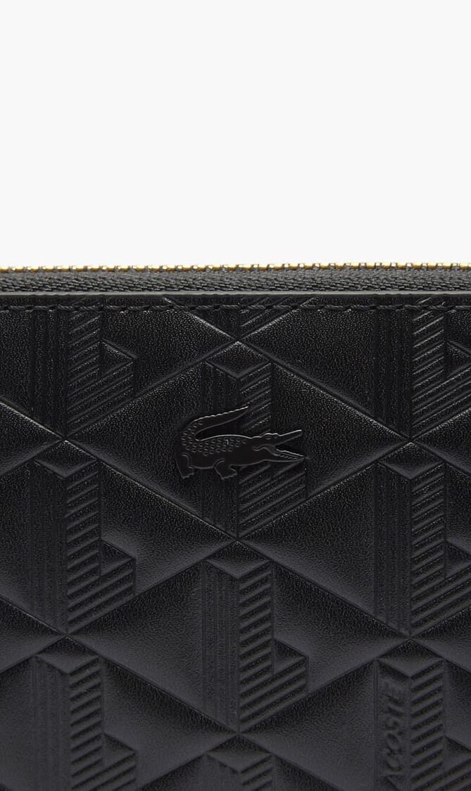 Maheki Zipped Embossed Leather Billfold