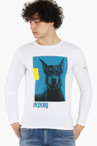 Dog Print Long Sleeve T-shirt