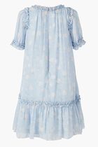 ROSE DITSY CHIFFON SHORT SLEEVE KIDS DRESS