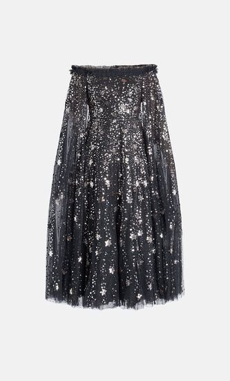 SHOOTING STARS CAPE ANKLE GOWN
