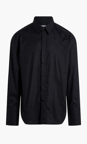 LOGO COTTON OXFORD SPORT SHIRT WITH LONG SLEEVES