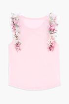Toni Roses Ruffle Trim Top