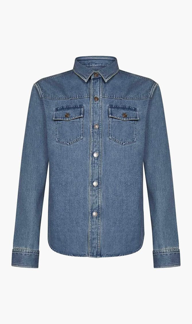 Cotton Denim Western Shirt