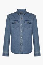 Cotton Denim Western Shirt