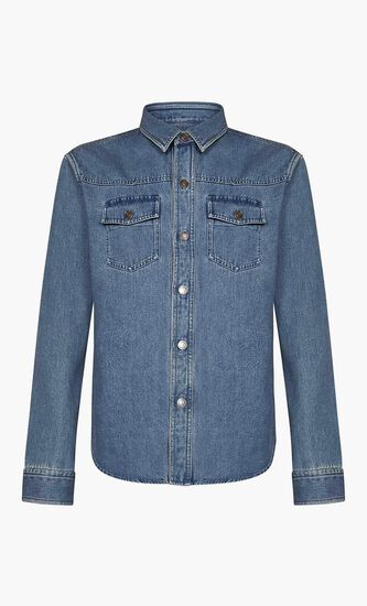 Cotton Denim Western Shirt