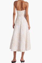 Irena Embroidered Halterneck Midi Dress