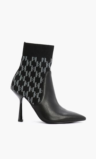 Monogram Knit Ankle Boots