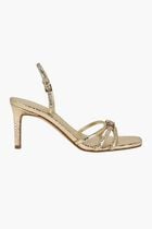 Twilla Metallic Embossed Logo Sandals
