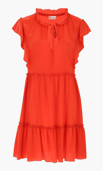 Ruffle Neck Dress