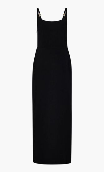 Medusa 95 Black Silk Cady Corset Column Dress