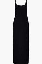 Medusa 95 Black Silk Cady Corset Column Dress Medusa 95 Black Silk Cady Corset Column Dress