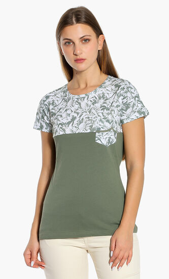 Colorblock Cotton T-Shirt