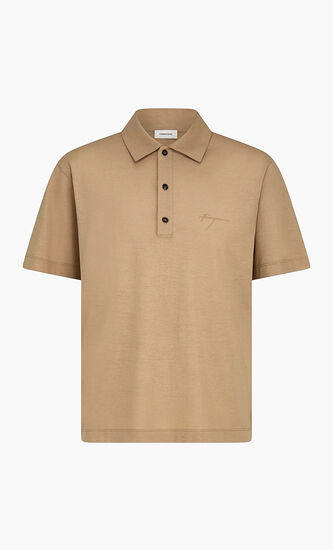 Crepe Voile Polo Shirt