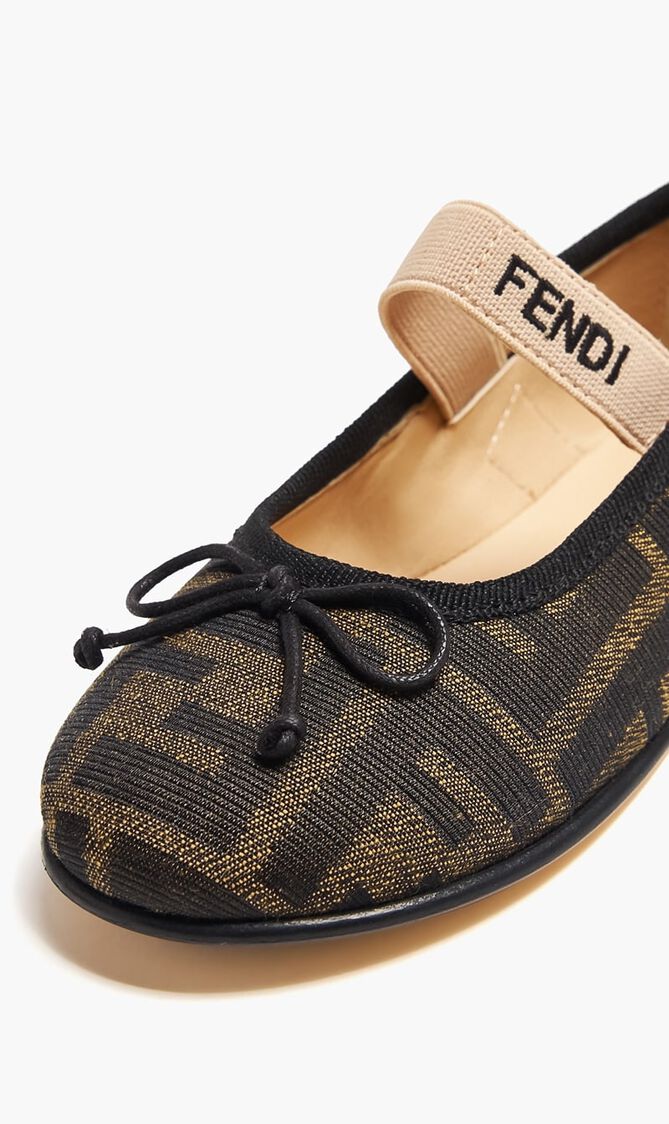 Tobacco Jacquard Ballerinas