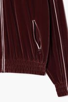 Oversized Zipped Velvet Sweatshirt