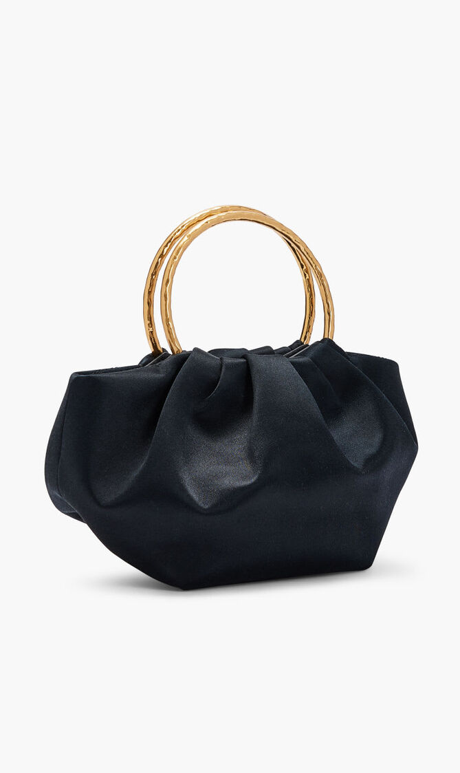 SATIN DOUBLE RING EVENING BAG