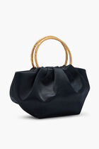 SATIN DOUBLE RING EVENING BAG