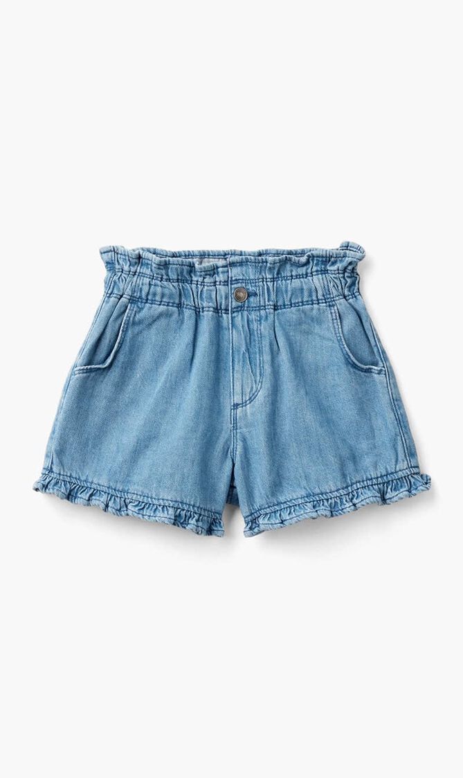 Ruffled Button Front Shorts
