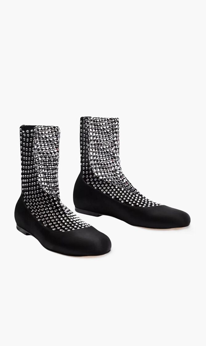 Galaxia 10 Strass Ankle Length Ballerina Shoes