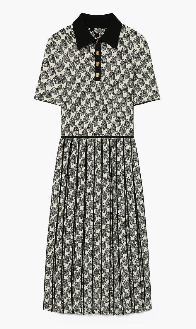 JACQUARD POLO DRESS