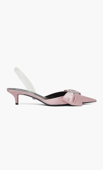 Alia 45 Slingback Satin Pumps