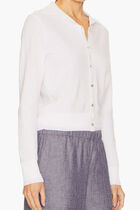 Italian Cotton Blend Mesh Double Layer Cardigan