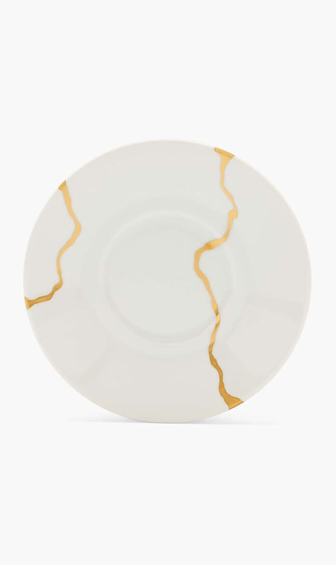 Kintsugi Coffee Cup & Saucer White Set Of 6