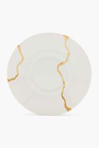 Kintsugi Coffee Cup & Saucer White Set Of 6