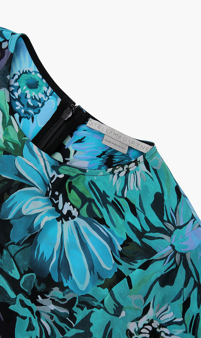 Floral Print Silk Dress