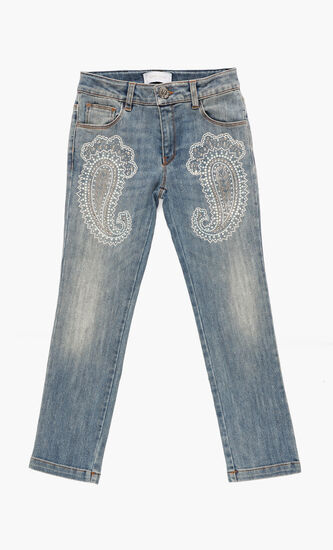 Studded Paisley Jeans