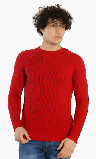 Contrasting Elbow Sweater