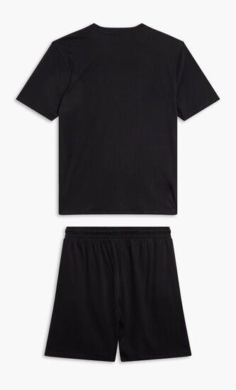 GRAPHIC TEE AND SHORT SET FLAT PRINT
