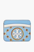 T MONOGRAM CONTRAST EMBOSSED CARD CASE