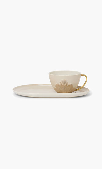 Peacock Tea Cup and Biscuit Saucer