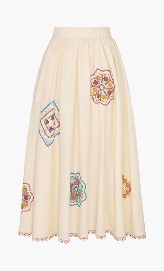 Ottie Doily Midi Skirt