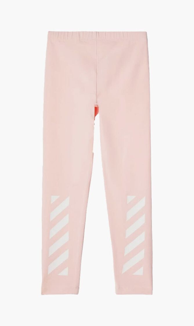 BOOKISH DIAG LEGGINGS PINK WHITE