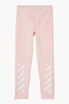 BOOKISH DIAG LEGGINGS PINK WHITE