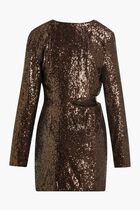 CONRAD HAMMERED SEQUINS BLAZER MINI DRESS