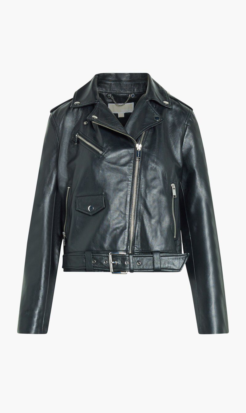 Buy MICHAEL KORS Classic Leather Moto Jacket for SAR 1115.00 The Deal Outlet