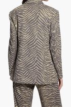 Double Breasted Zebra Print Blazer