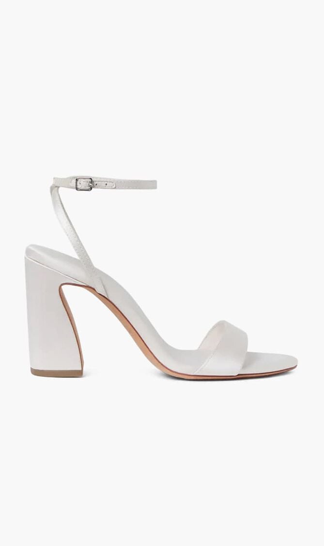 MALIA 90MM CURVED HEEL SIMPLE SANDAL WITH ANKLE STRAP