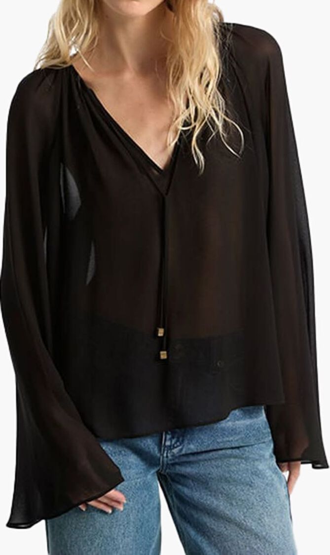 Georgette V-Neck Blouse