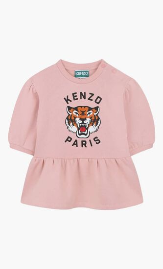 Kids Tiger head-print dress