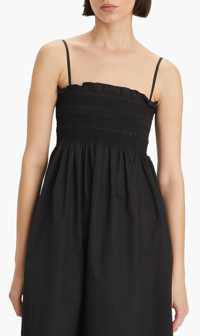 Smocked Cotton Mini Dress