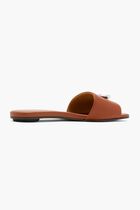 SANDAL S LEATHER SCARF SILVER