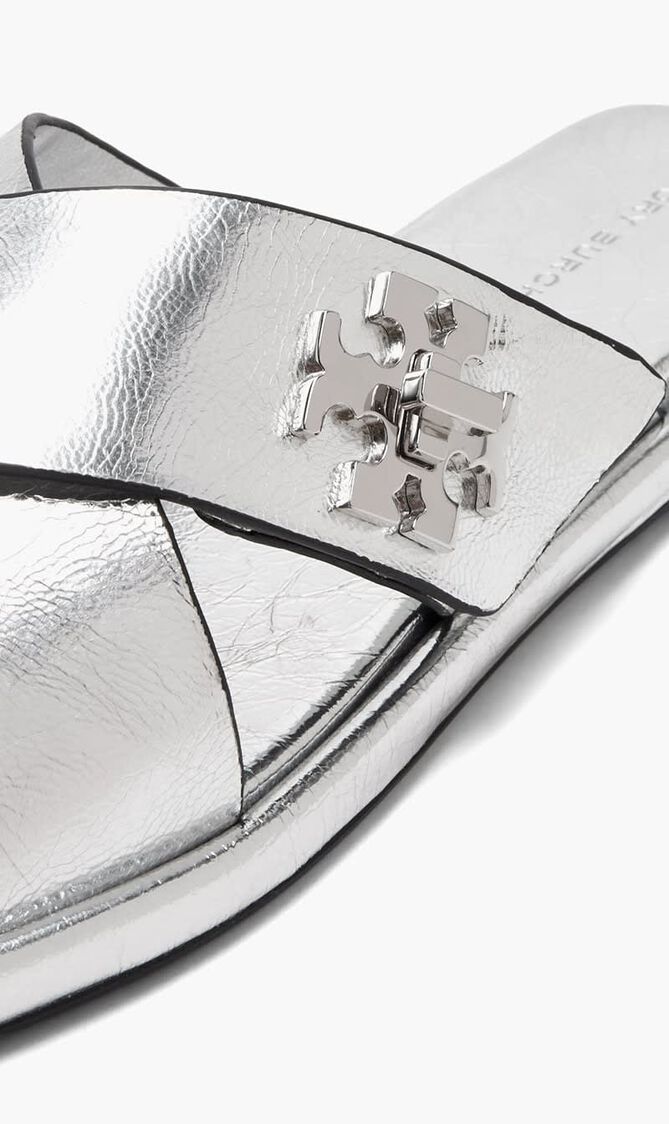 T Lock Cross Slide Sandals
