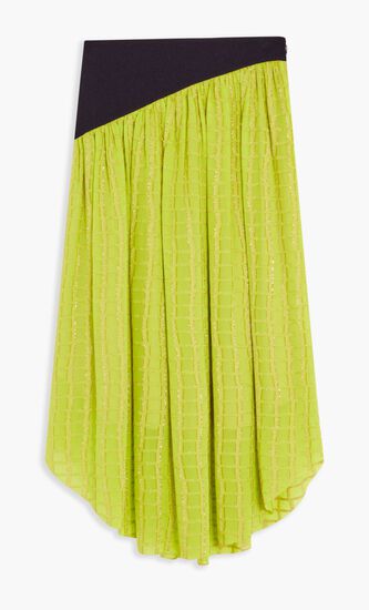 COLORBLOCK CHIFFON SKIRT